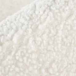 Garnero Arredamenti Poltrona design a pozzetto tessuto bouclè bianco crema legno Alaska Online