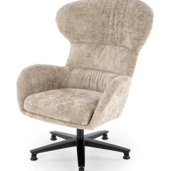 Garnero Arredamenti Poltrona design girevole imbottita in tessuto Mappy Beige Outlet