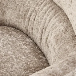 Garnero Arredamenti Poltrona design girevole imbottita in tessuto Mappy Beige Outlet