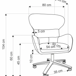 Garnero Arredamenti Poltrona design girevole imbottita in tessuto Mappy Beige Outlet
