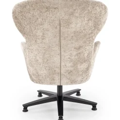 Garnero Arredamenti Poltrona design girevole imbottita in tessuto Mappy Beige Outlet