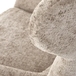 Garnero Arredamenti Poltrona design girevole imbottita in tessuto Mappy Beige Outlet