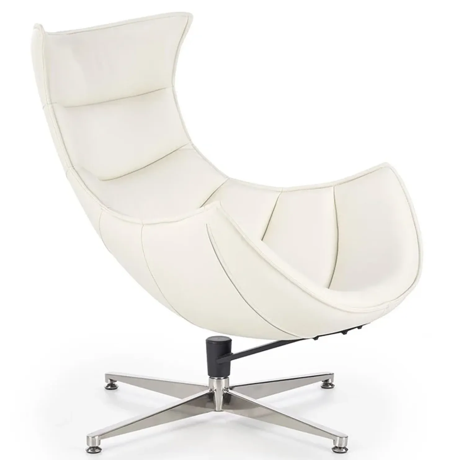 Garnero Arredamenti Poltrona design in ecopelle imbottita Isotta Bianco Best