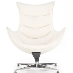 Garnero Arredamenti Poltrona design in ecopelle imbottita Isotta Bianco Best