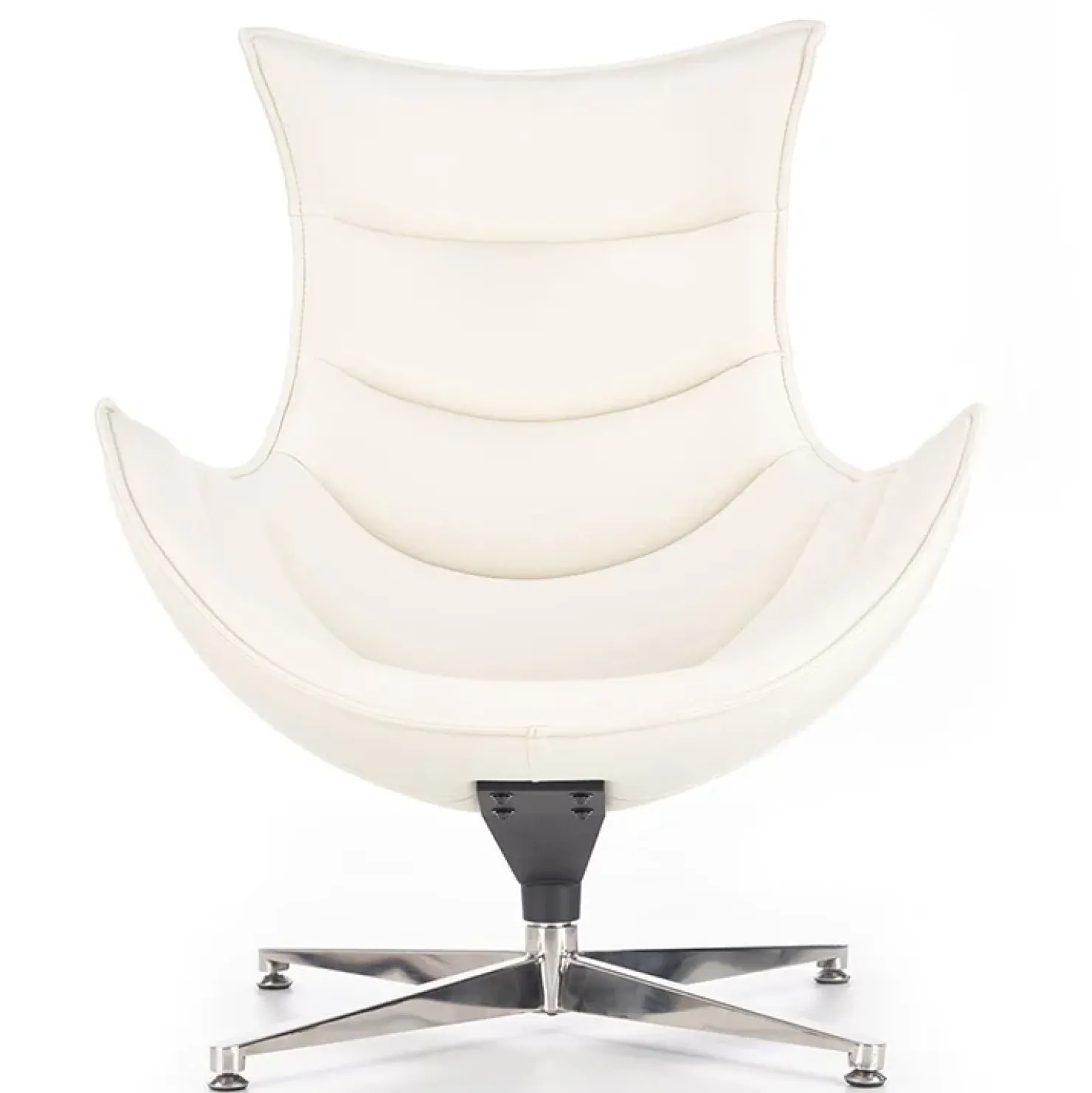 Garnero Arredamenti Poltrona design in ecopelle imbottita Isotta Bianco Best