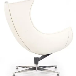 Garnero Arredamenti Poltrona design in ecopelle imbottita Isotta Bianco Best