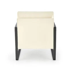 Garnero Arredamenti Poltrona design soggiorno in rattan naturale beige nero Niceto Clearance