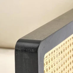 Garnero Arredamenti Poltrona design soggiorno in rattan naturale beige nero Niceto Clearance