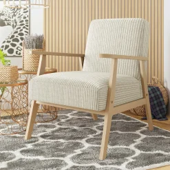 Garnero Arredamenti Poltrona imbottita design moderna beige Luana Clearance