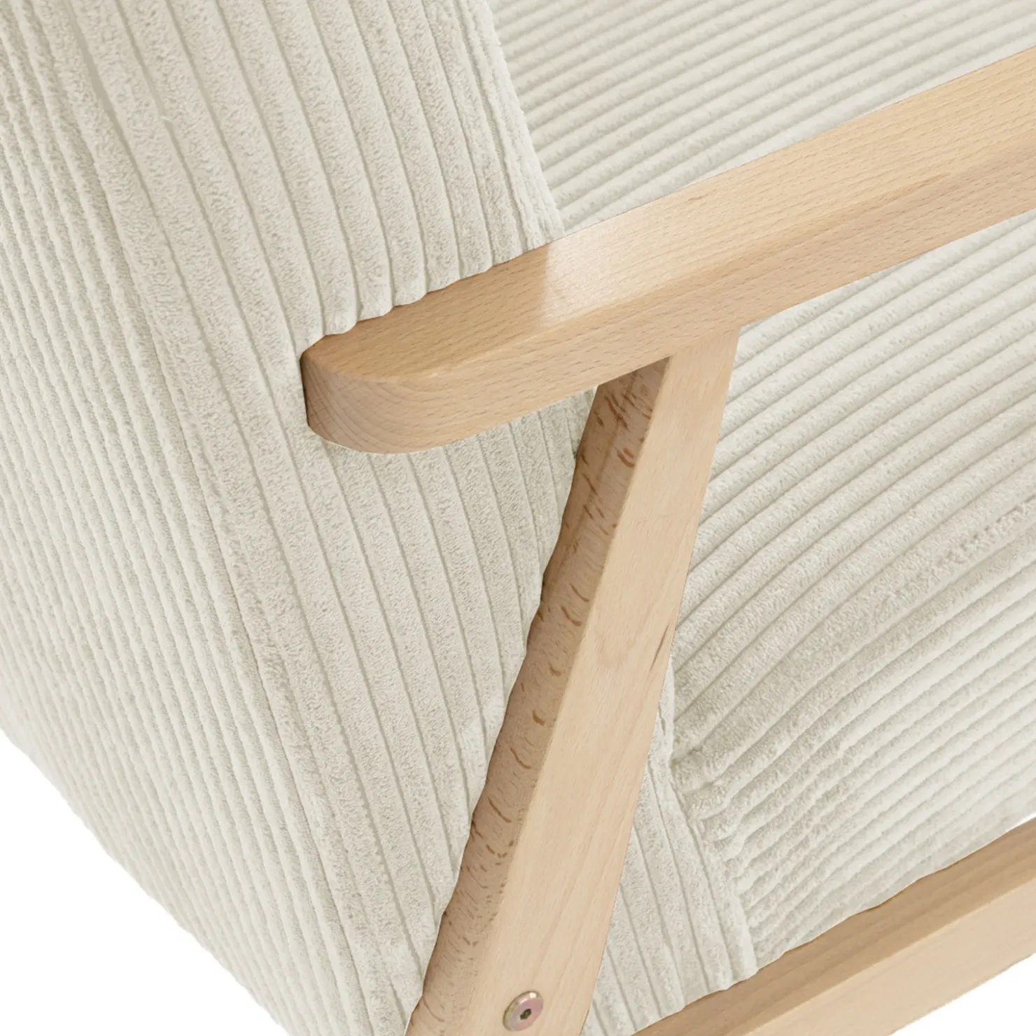 Garnero Arredamenti Poltrona imbottita design moderna beige Luana Clearance