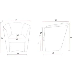 Garnero Arredamenti Poltrona imbottita in ecopelle Valentina Nero Online