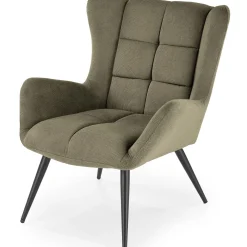 Garnero Arredamenti Poltrona imbottita in tessuto oliva nero Snooz Verde Best