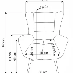Garnero Arredamenti Poltrona imbottita in tessuto oliva nero Snooz Verde Best