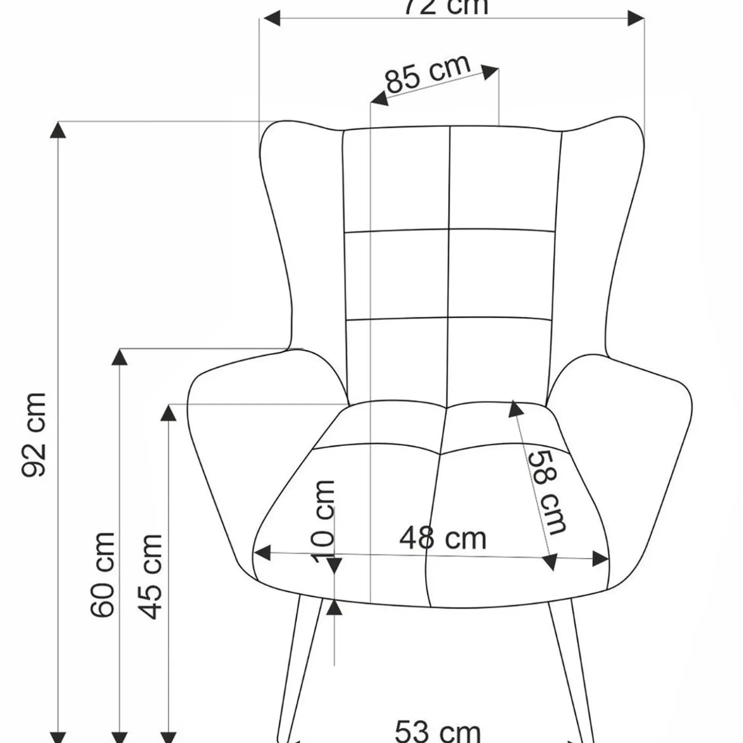 Garnero Arredamenti Poltrona imbottita in tessuto oliva nero Snooz Verde Best