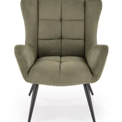 Garnero Arredamenti Poltrona imbottita in tessuto oliva nero Snooz Verde Best