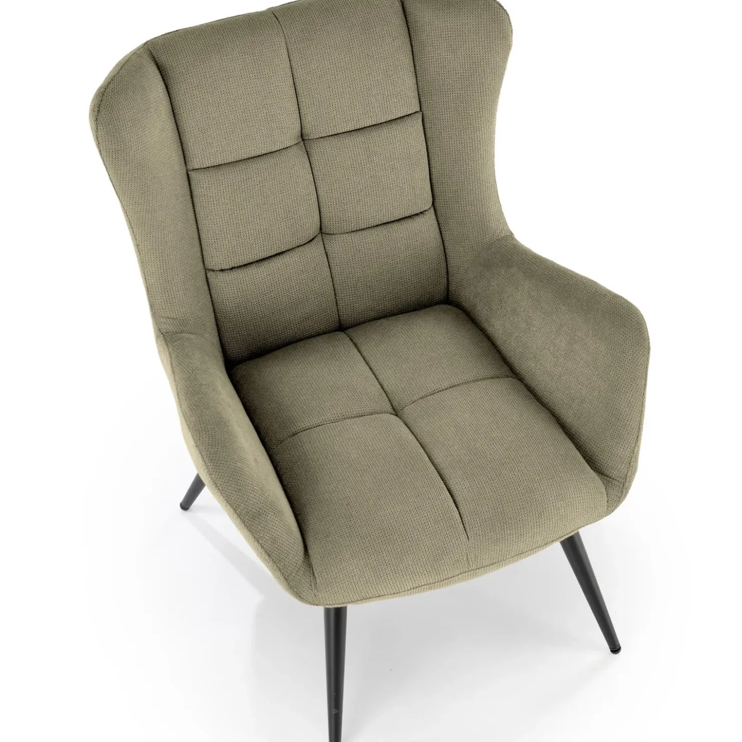 Garnero Arredamenti Poltrona imbottita in tessuto oliva nero Snooz Verde Best