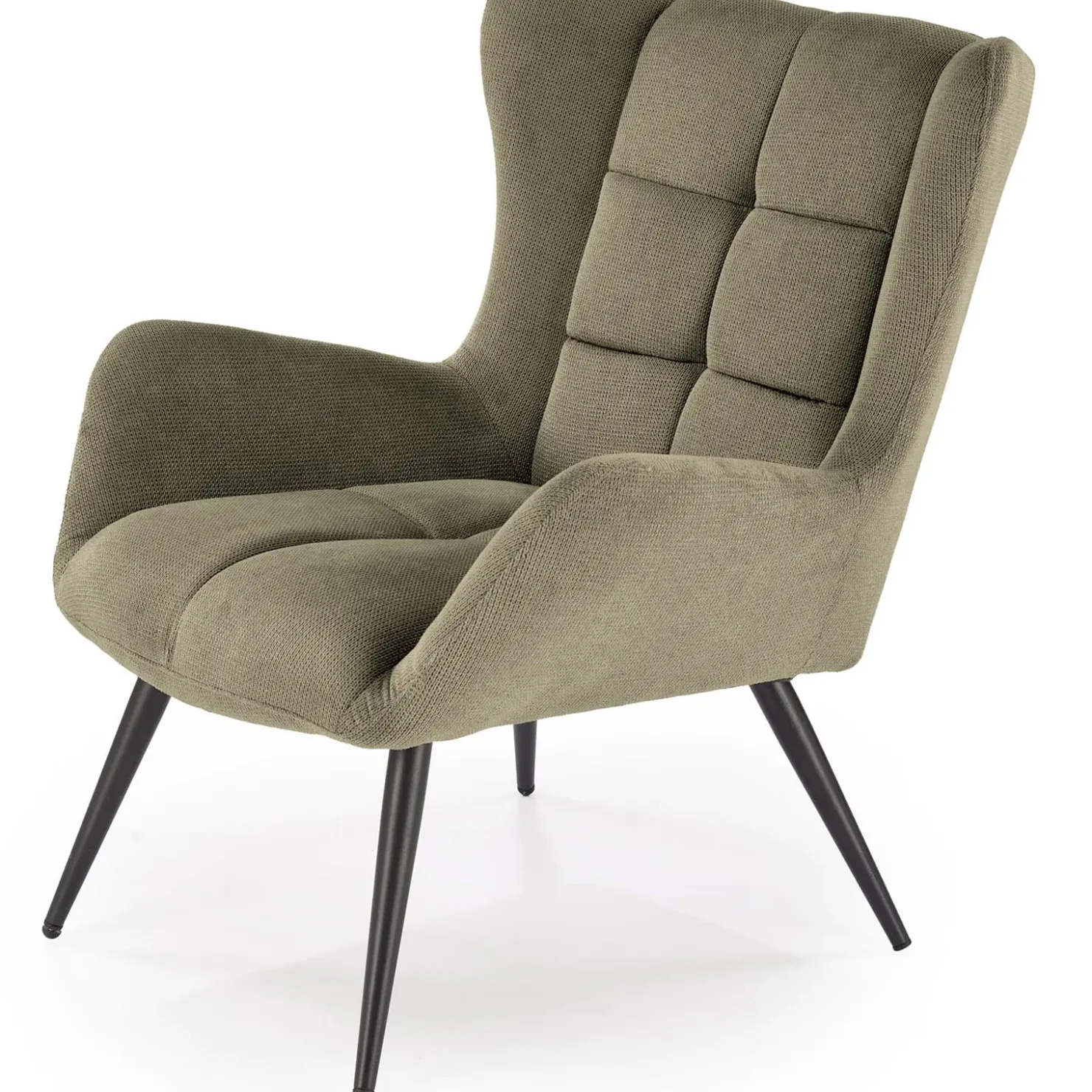 Garnero Arredamenti Poltrona imbottita in tessuto oliva nero Snooz Verde Best