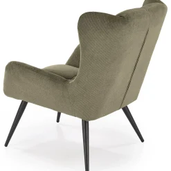 Garnero Arredamenti Poltrona imbottita in tessuto oliva nero Snooz Verde Best