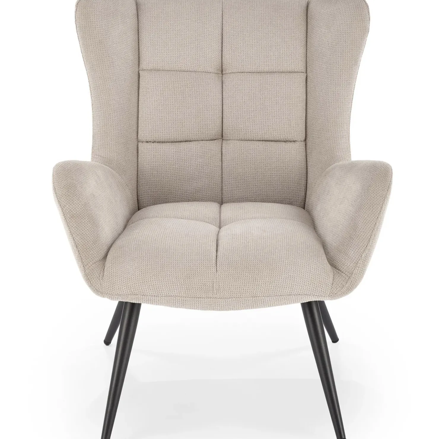 Garnero Arredamenti Poltrona imbottita in tessuto nero Snooz Beige