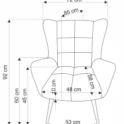 Garnero Arredamenti Poltrona imbottita in tessuto nero Snooz Beige