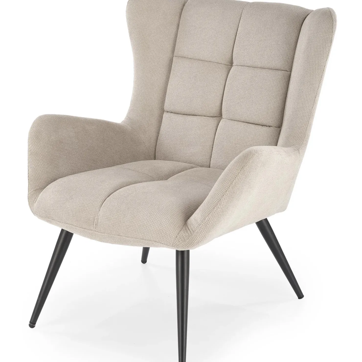 Garnero Arredamenti Poltrona imbottita in tessuto nero Snooz Beige