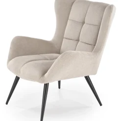 Garnero Arredamenti Poltrona imbottita in tessuto nero Snooz Beige