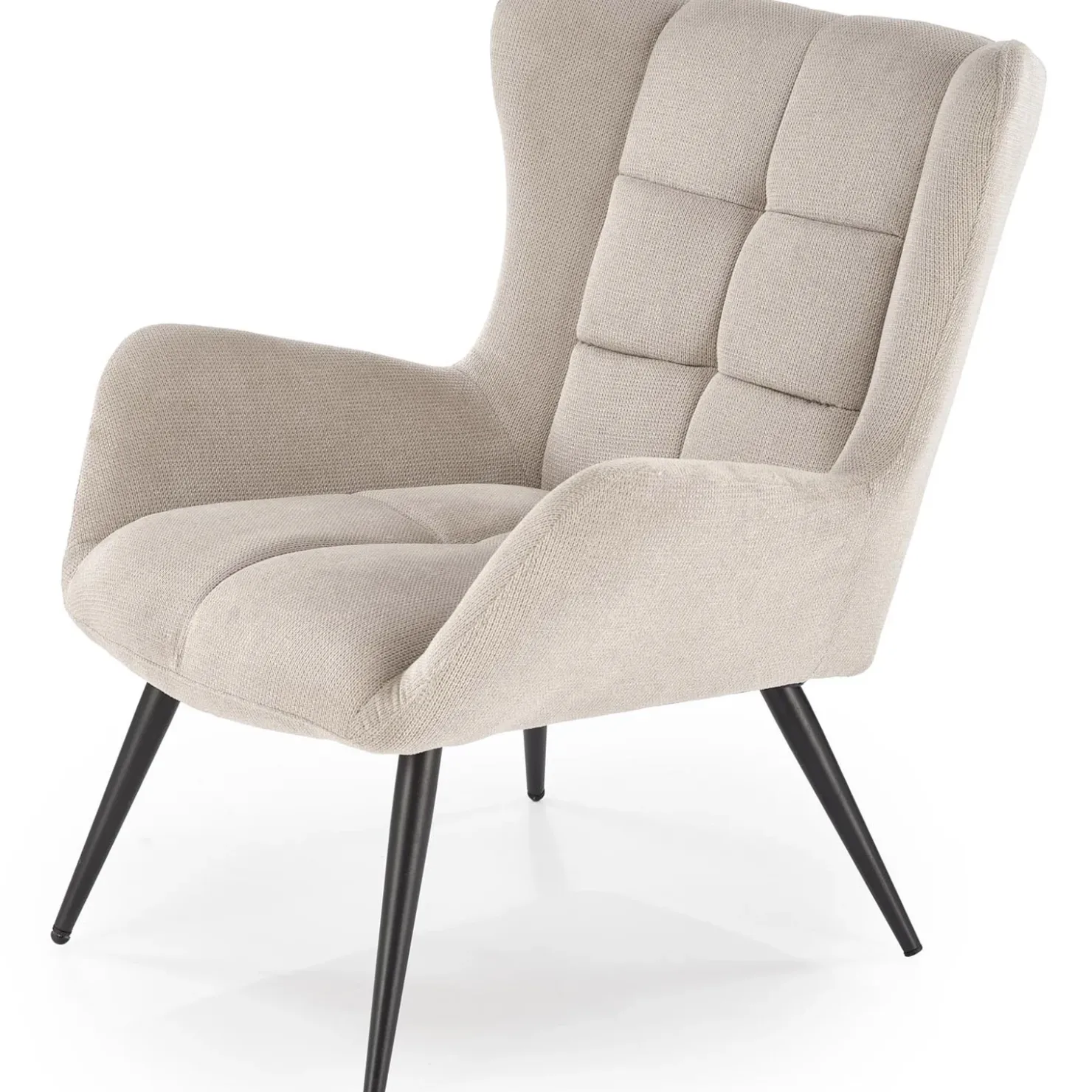 Garnero Arredamenti Poltrona imbottita in tessuto nero Snooz Beige