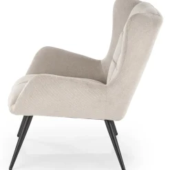 Garnero Arredamenti Poltrona imbottita in tessuto nero Snooz Beige