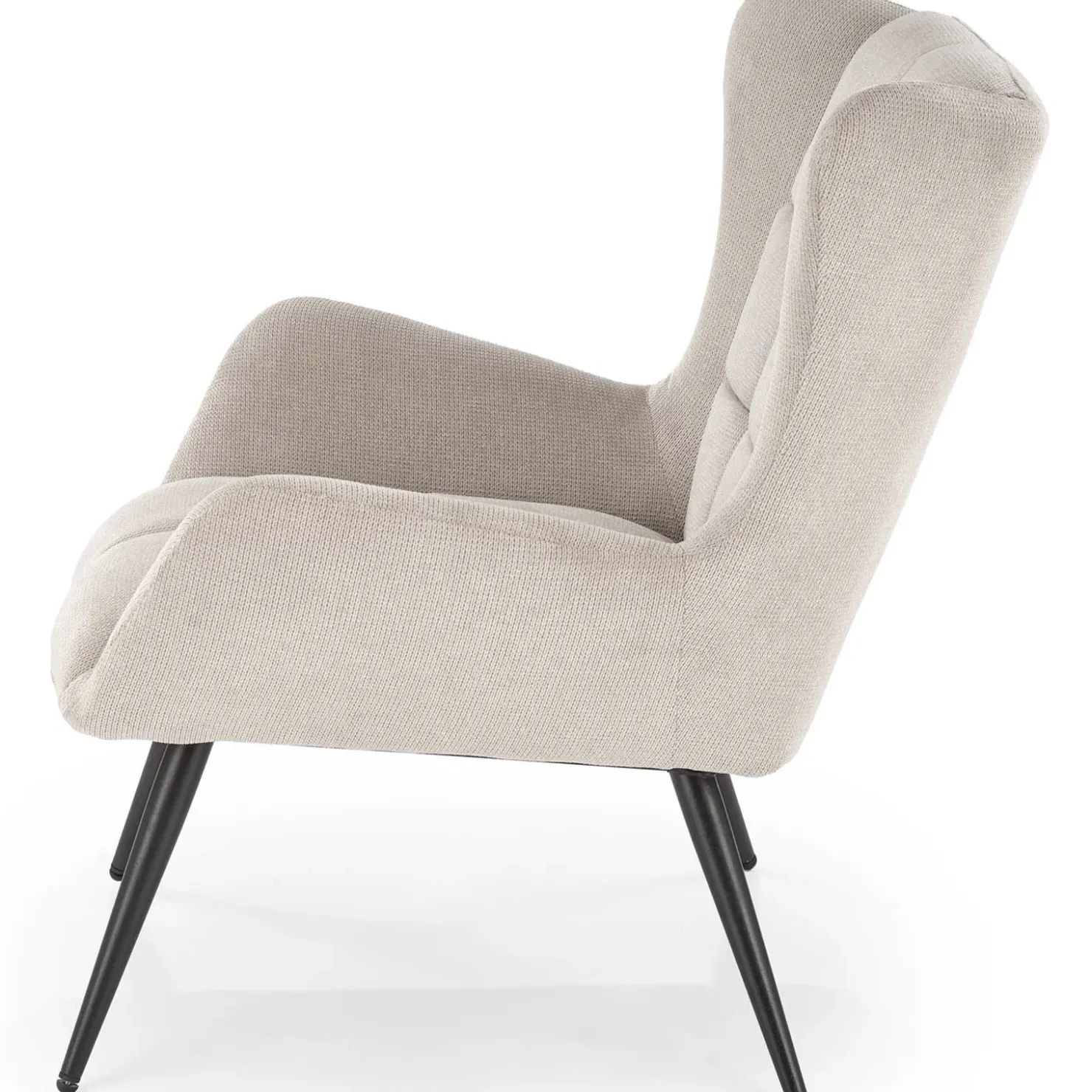 Garnero Arredamenti Poltrona imbottita in tessuto nero Snooz Beige