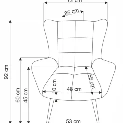 Garnero Arredamenti Poltrona imbottita in tessuto nero Snooz Grigio Best