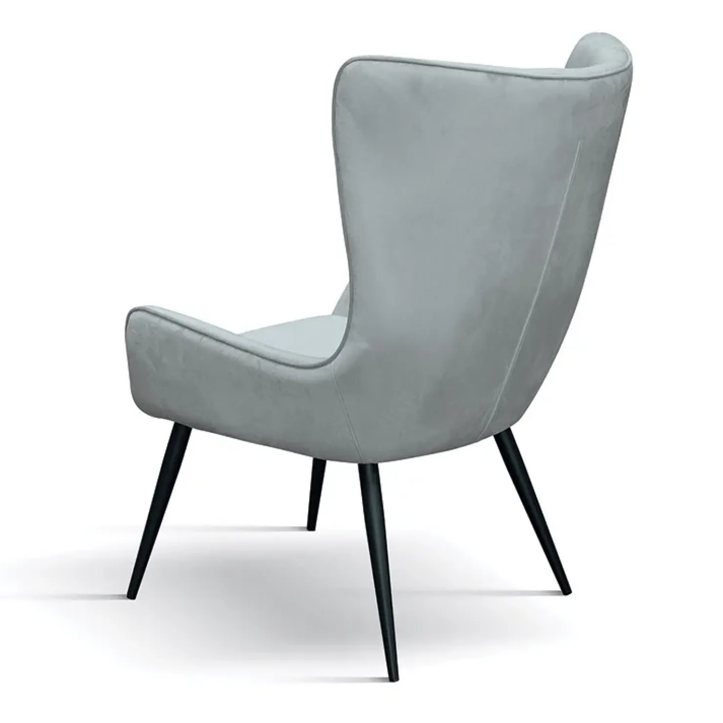 Garnero Arredamenti Poltrona imbottita in velluto grigio metallo Jared Best