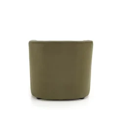 Garnero Arredamenti Poltrona imbottita relax in velluto Simeone Verde Discount