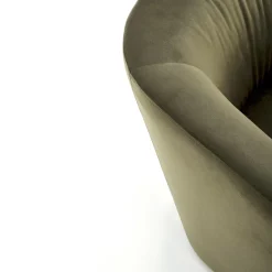 Garnero Arredamenti Poltrona imbottita relax in velluto Simeone Verde Discount