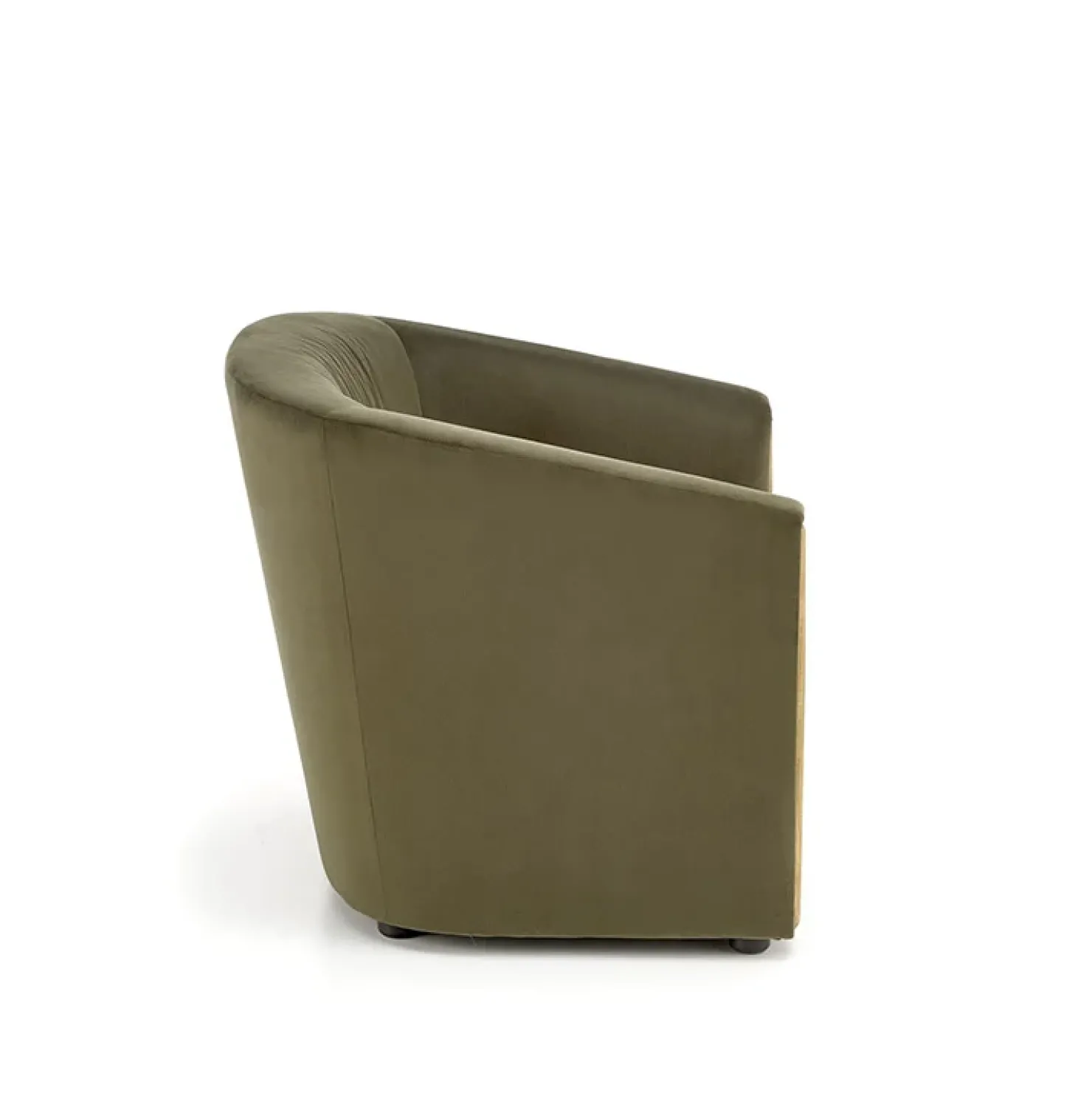 Garnero Arredamenti Poltrona imbottita relax in velluto Simeone Verde Discount