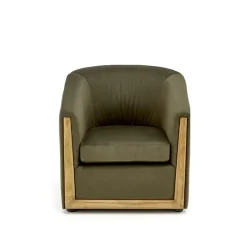 Garnero Arredamenti Poltrona imbottita relax in velluto Simeone Verde Discount