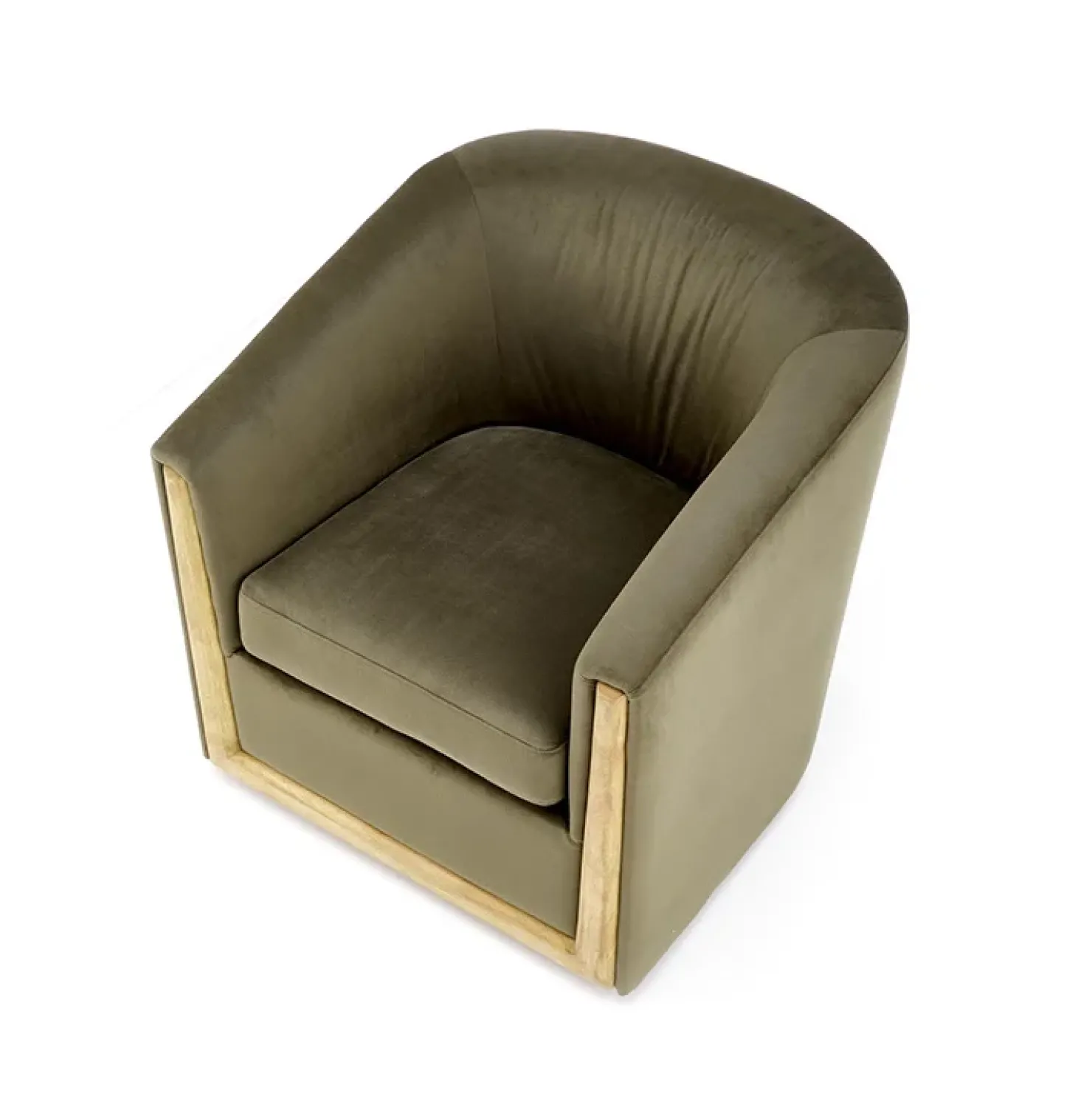 Garnero Arredamenti Poltrona imbottita relax in velluto Simeone Verde Discount