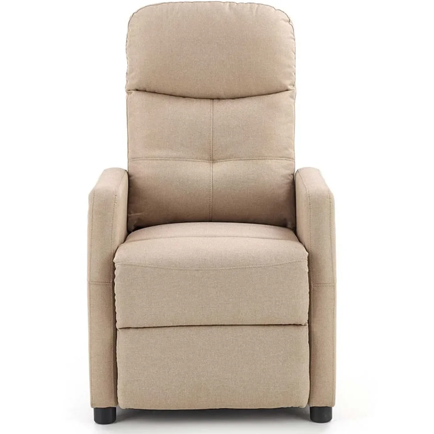 Garnero Arredamenti Poltrona reclinabile imbottita in tessuto beige Adele