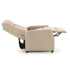 Garnero Arredamenti Poltrona reclinabile imbottita in tessuto beige Adele
