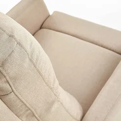 Garnero Arredamenti Poltrona reclinabile imbottita in tessuto beige Adele