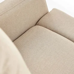 Garnero Arredamenti Poltrona reclinabile imbottita in tessuto beige Adele