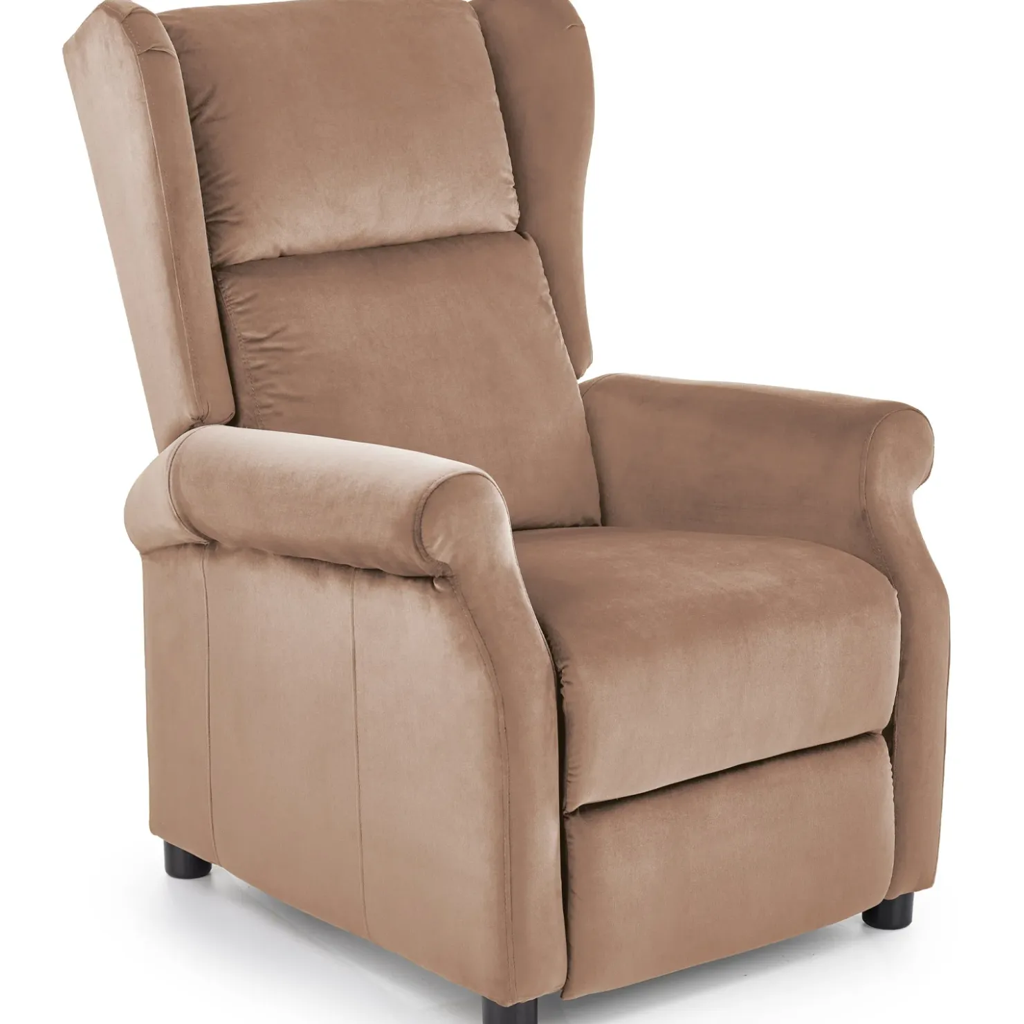 Garnero Arredamenti Poltrona reclinabile imbottita in velluto beige Cassiopea Tessuto Vellutato Lucido Beige Sale