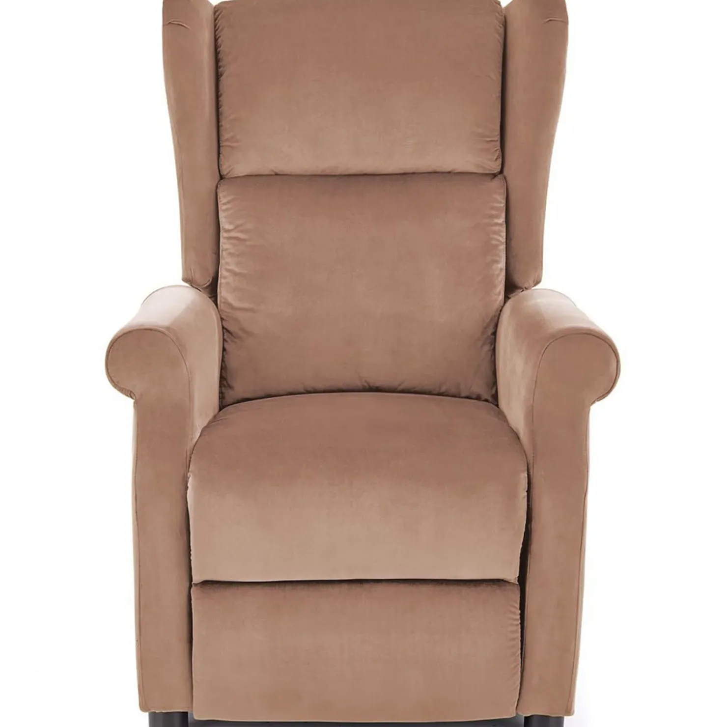 Garnero Arredamenti Poltrona reclinabile imbottita in velluto beige Cassiopea Tessuto Vellutato Lucido Beige Sale