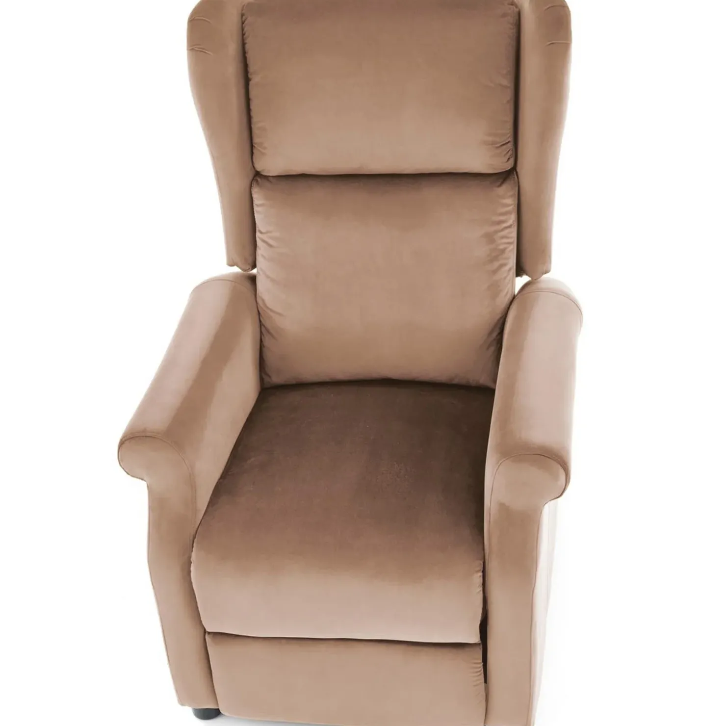 Garnero Arredamenti Poltrona reclinabile imbottita in velluto beige Cassiopea Tessuto Vellutato Lucido Beige Sale