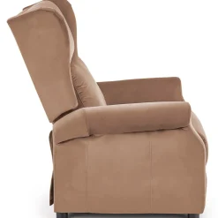 Garnero Arredamenti Poltrona reclinabile imbottita in velluto beige Cassiopea Tessuto Vellutato Lucido Beige Sale