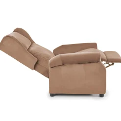 Garnero Arredamenti Poltrona reclinabile imbottita in velluto beige Cassiopea Tessuto Vellutato Lucido Beige Sale