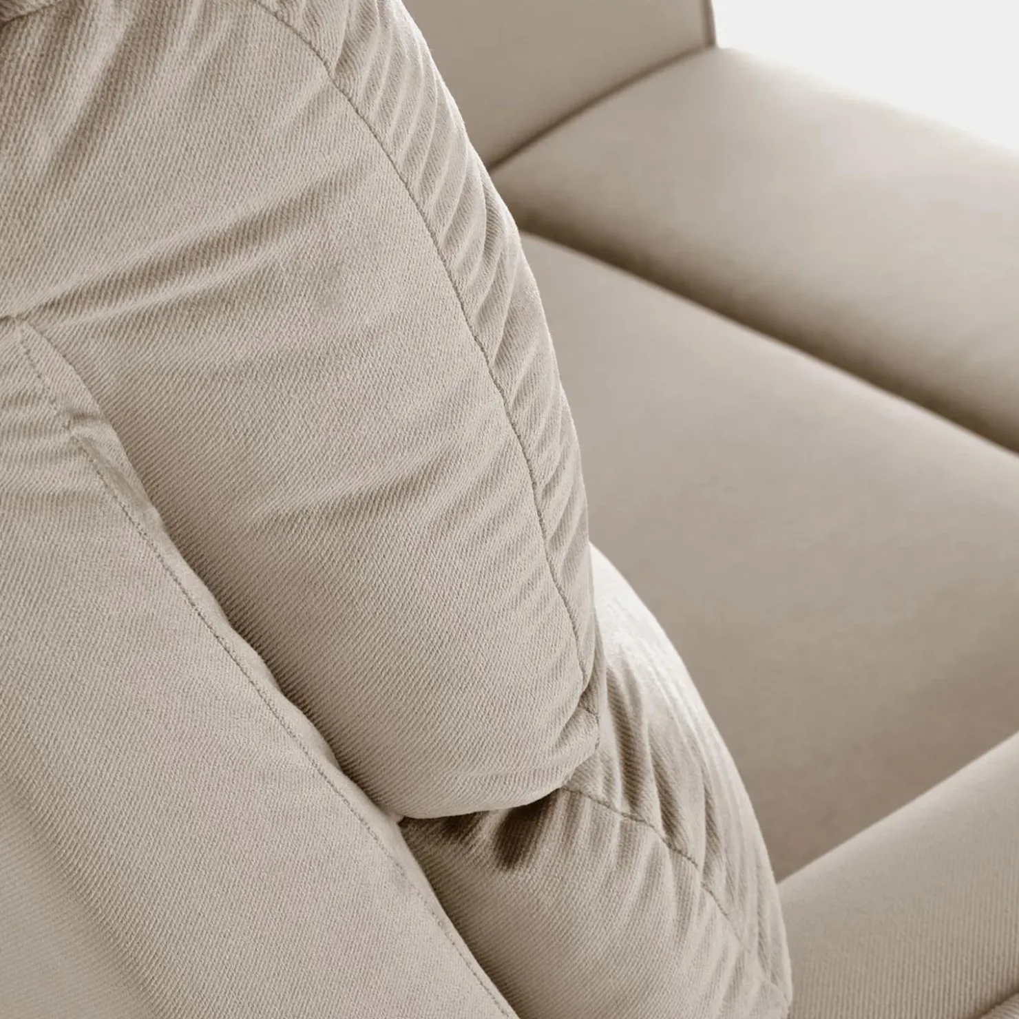 Garnero Arredamenti Poltrona reclinabile imbottita in tessuto Benuat Beige Best