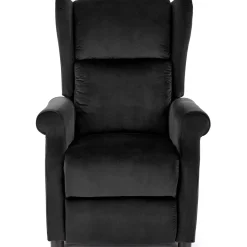 Garnero Arredamenti Poltrona reclinabile imbottita in velluto Cassiopea Nero New