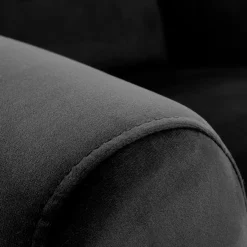 Garnero Arredamenti Poltrona reclinabile imbottita in velluto Cassiopea Nero New