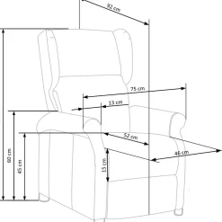 Garnero Arredamenti Poltrona reclinabile imbottita in velluto Cassiopea Nero New