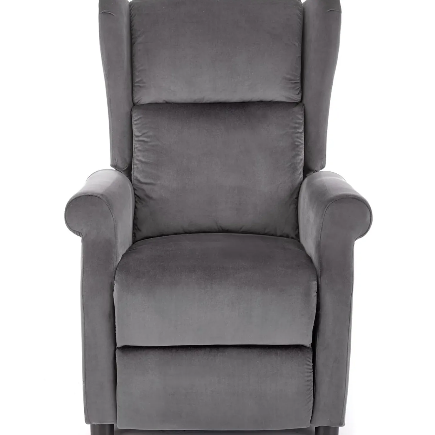 Garnero Arredamenti Poltrona reclinabile imbottita in velluto Cassiopea Grigio Sale